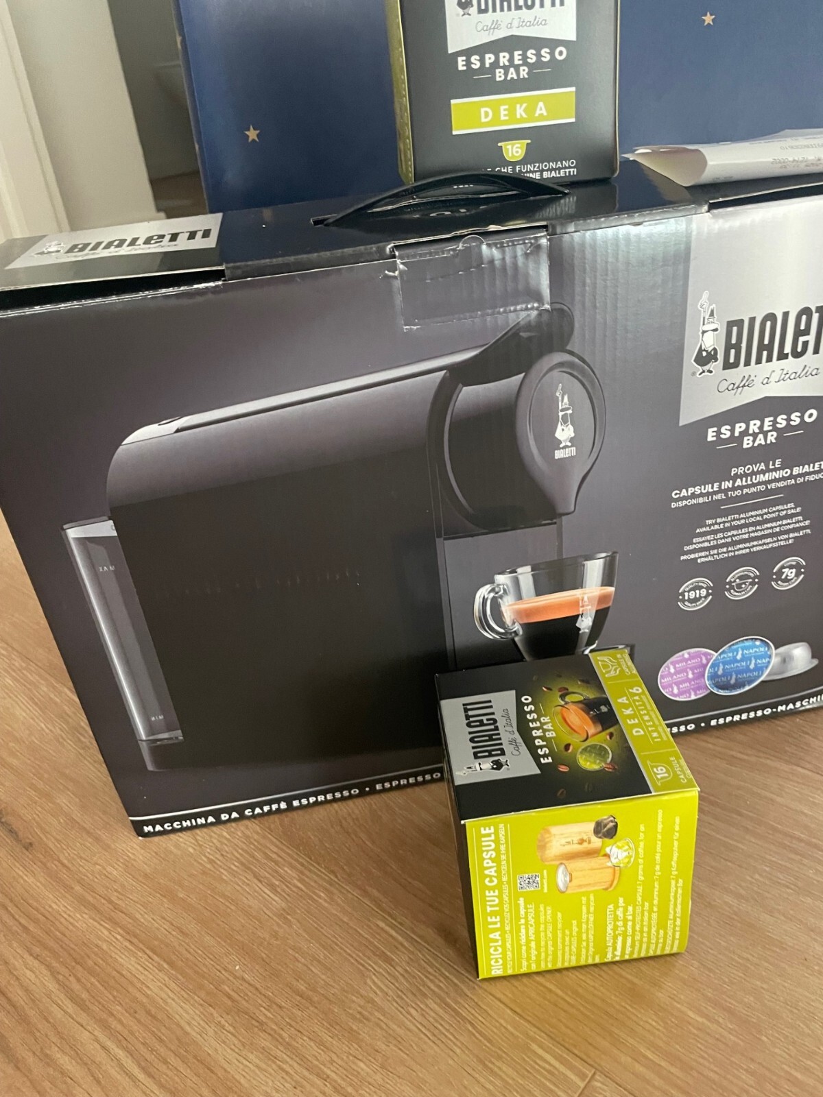 Bialetti Gioia, Macchina Caffè¨ Espresso per Capsule in Alluminio Incluse 2 conf