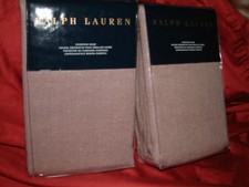 RALPH LAUREN NOTTING HILL PURPLE LINEN EURO EUROPEAN SHAMS RARE
