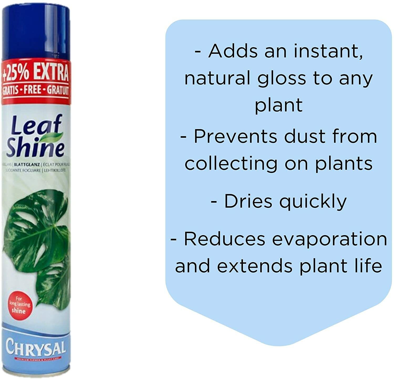 Chrysal Leaf Shine Spray Adds Protective Layer and Natural Shiny Look