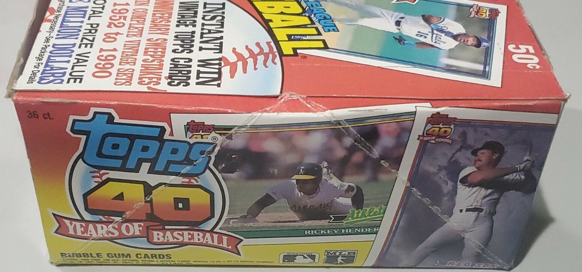 1991 Topps 40 Years Of Baseball Wax Box | eBay