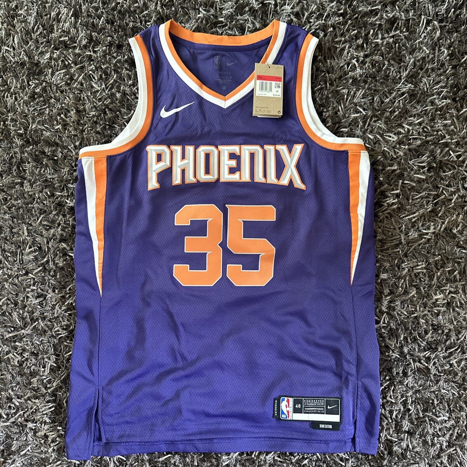 Nike Kevin Durant Phoenix Suns Icon Edition Swingman Jersey Mens Large/48