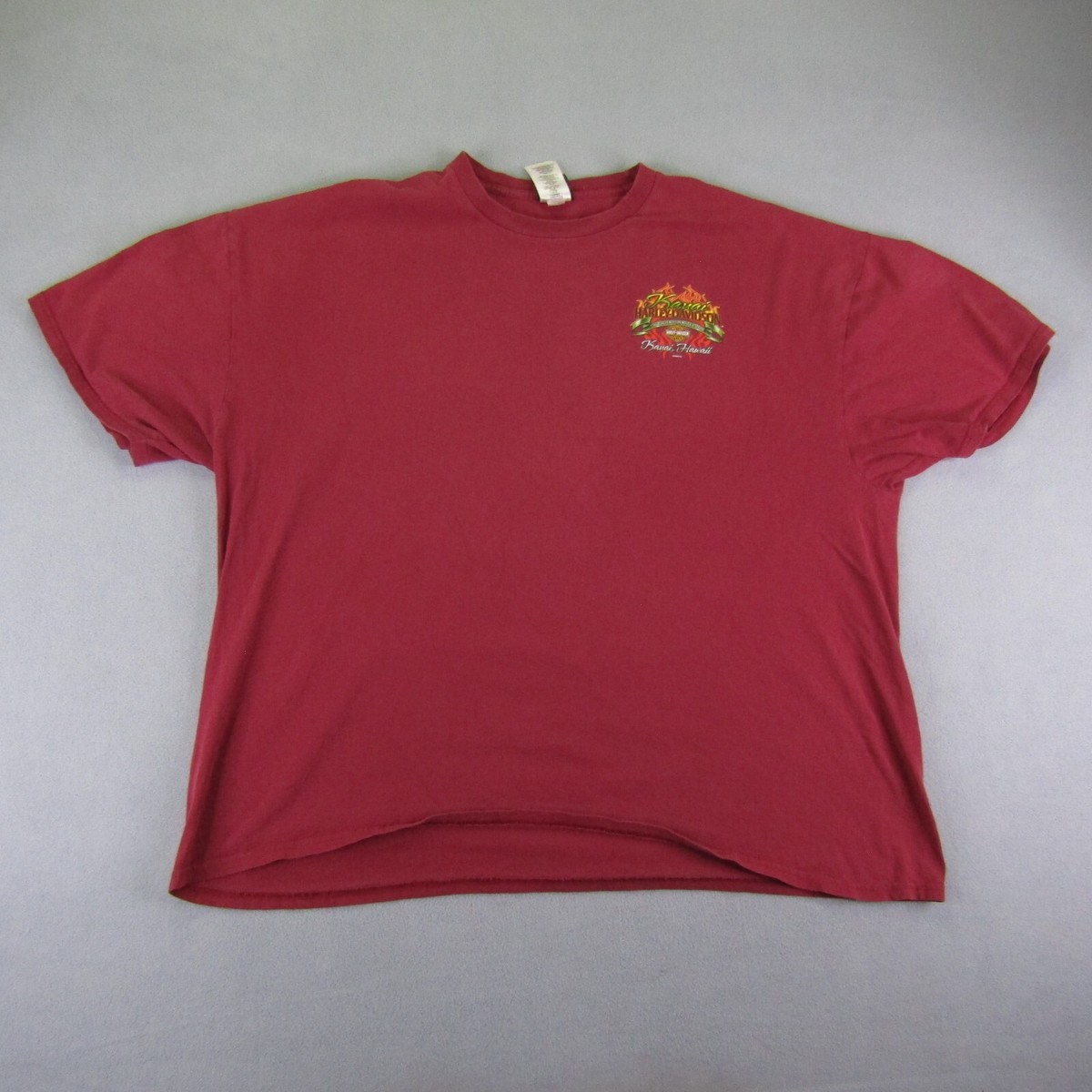 Harley Davidson Shirt Mens 3XL Red Motorcycles Biker Kauai Hawaii