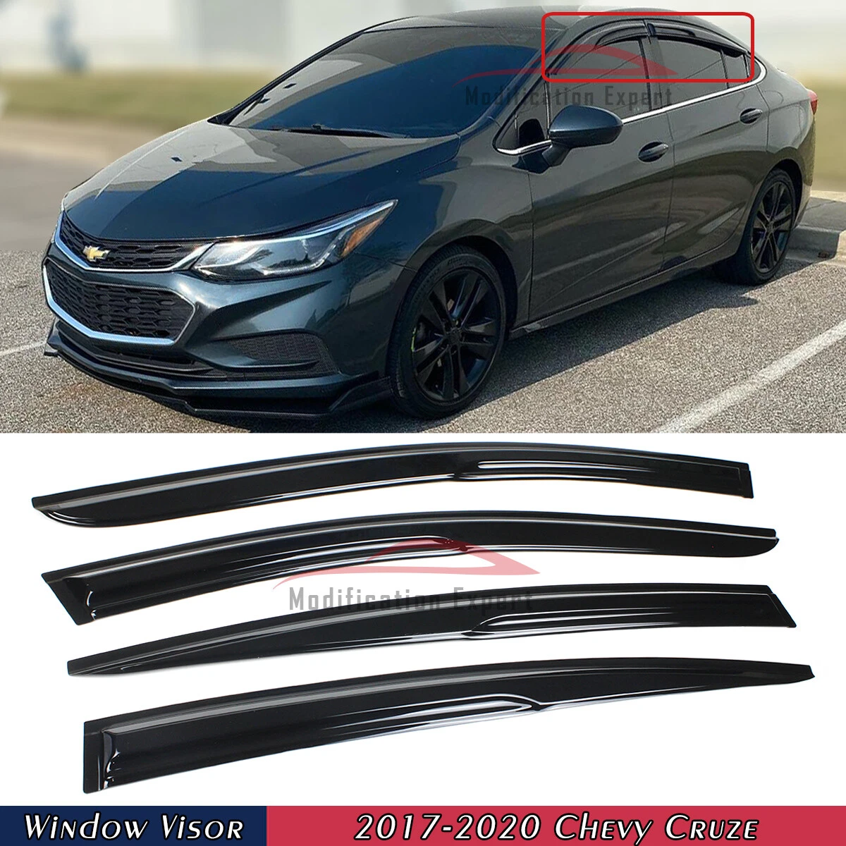 For Chevrolet Cruze mud flap rear splash guard 2-piece notchback