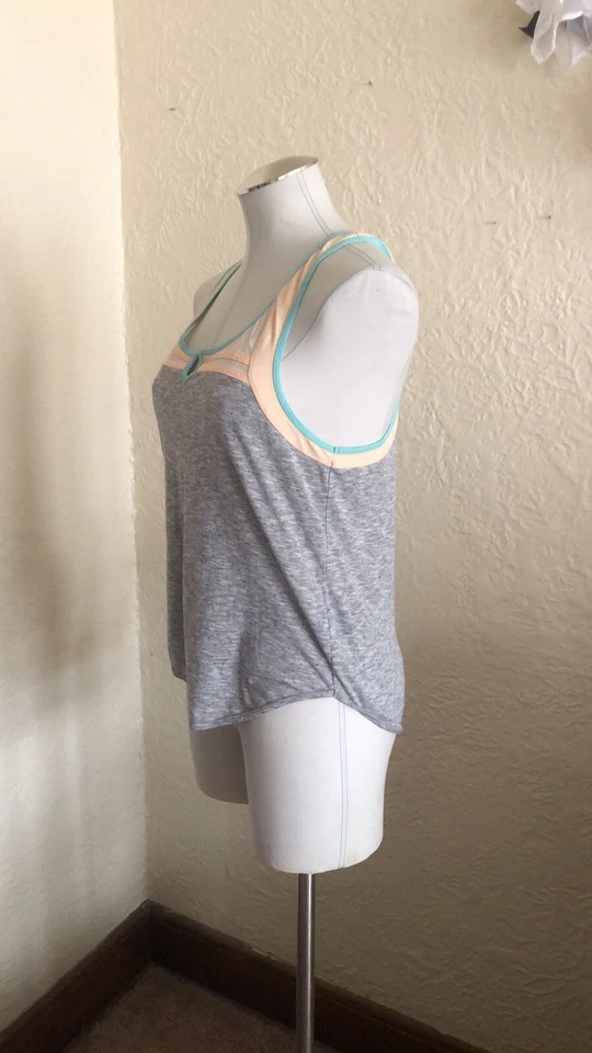 Urban Outfitters BDG Color Block Light Blue Retro Stripe Tank Top Small - Image 3 of 4