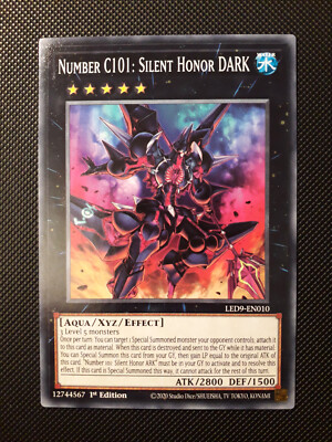 Yu-Gi-Oh! Number C101: Silent Honor DARK, LED9-EN010, Common. 1. Ed., Engl., NM