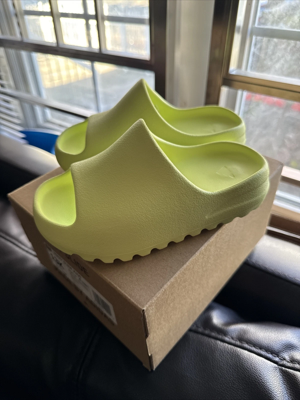 Taglia 13 K Nuova Adidas Yeezy Slide bambini verde brillante