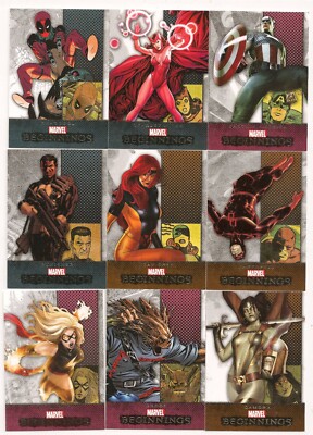 2012 Marvel Beginnings Series 3 Complete Set (180 cards)    NICE!!!
