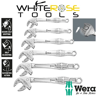 Wera Adjustable Spanner Ratchet Wrench Self Setting 6004 Joker XS S M L XL XXL