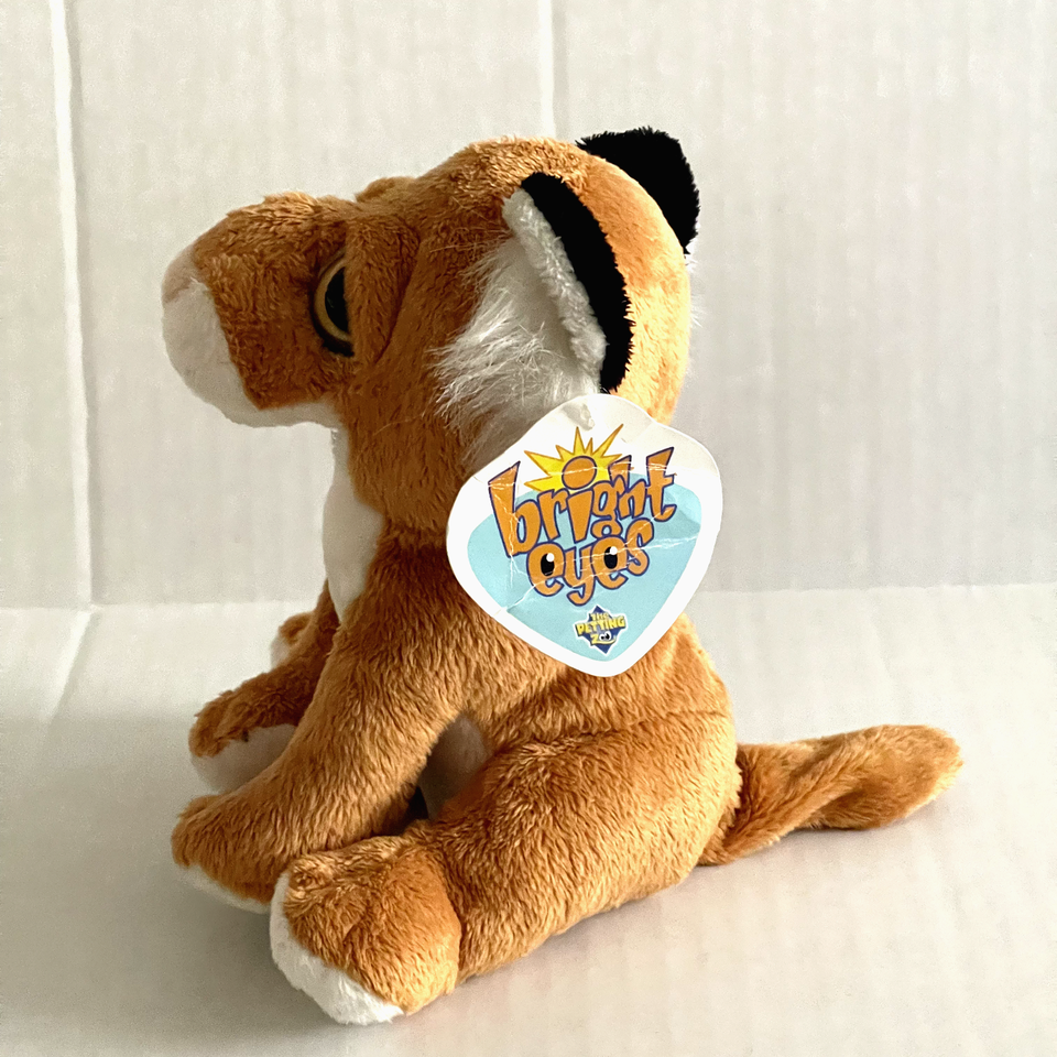 The Petting Zoo Tiger Bright Eyes Plush 8 inch Big Brown Eyes Stuffed
