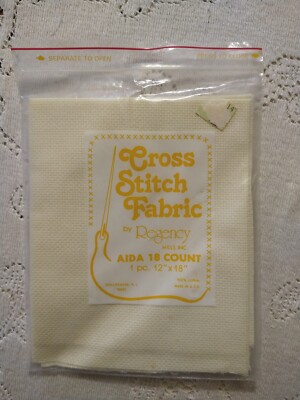 Regency Mills 18 Ct Ivory Aida Cross Stitch Cotton Fabric 12'' x 18''
