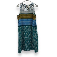 Anthropologie Maeve Mixed Floral Paisley Print Sleeveless Shift Dress Sz S