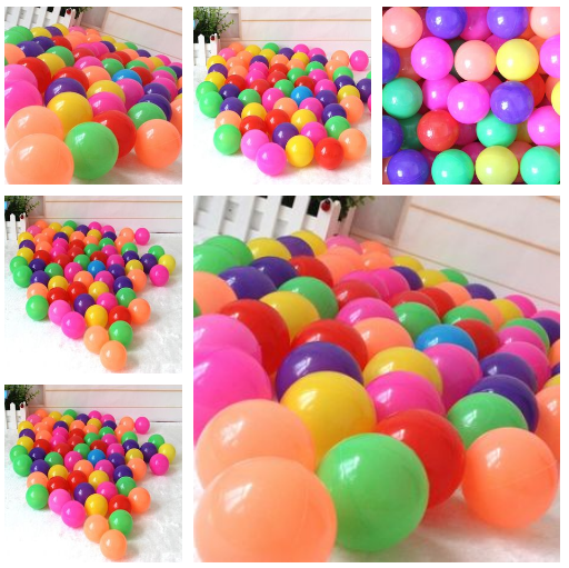 colorful soft plastic balls