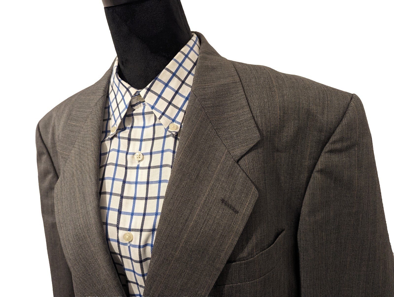 Giacca tuta vintage Yves Saint Laurent 46 R lana marrone a righe