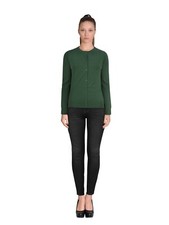New Ladies Cardigan Full Sleeve Crew Neck Knit Knitted Cardi Cover up For Women