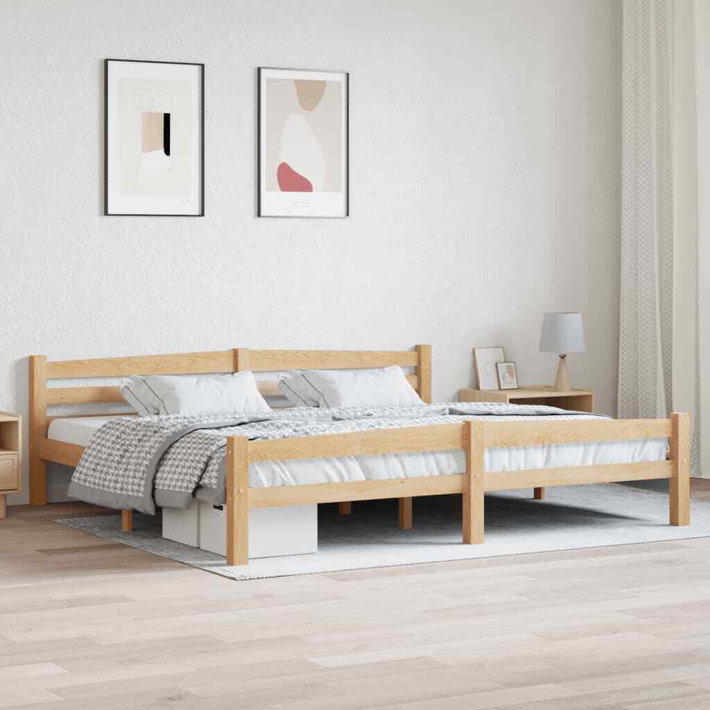 Bed Frame Solid Pinewood 200x200 cm