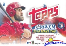 2018 Topps Series 2 Baseball EXCLUSIVE Factory Sealed Blaster Box-USA FLAG PATCH
