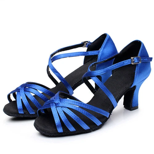 Neu Damen 5 cm Absatz Lateintanschuhe, Salsa, Latein Tanzschuhe, Ballroom DE* - Bild 7 von 28