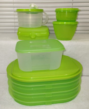 Tupperware Lunch Packing ¡Juego de 6 piezas! Nuevo. 2 son transparentes y verdes. ¡Piensa en vacaciones!
