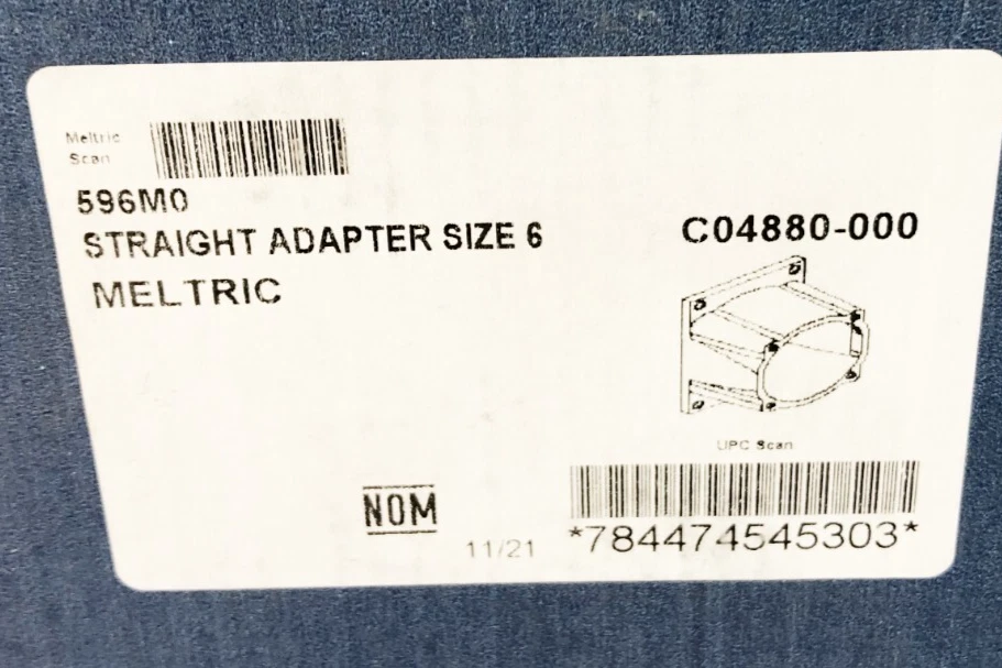 Nuevo Adaptador Recto Meltric 596M0 Tamaño 6 Aluminio Pintado - Sin Herrajes Foto 2 de 4