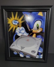 Póster impreso arte de pared consola Sega Dreamcast Sonic The Hedgehog Adventure enmarcado