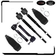 6x For 2007-2012 Nissan Sentra Tie Rod End Links Steering Rack and Pinion Bellow