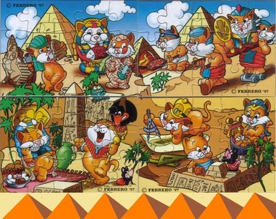 Miezi Cats kompletter Satz Üei Puzzle Serie und alle BPZ 