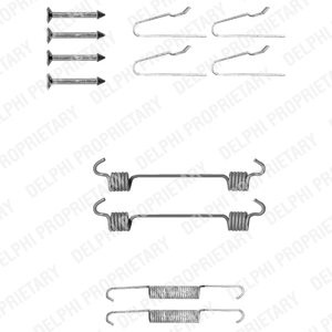 LY1306 BRAKE DRUM SHOES FITTING KIT REAR DELPHI FOR MERCEDES-BENZ M-CLASS - Picture 2 of 5