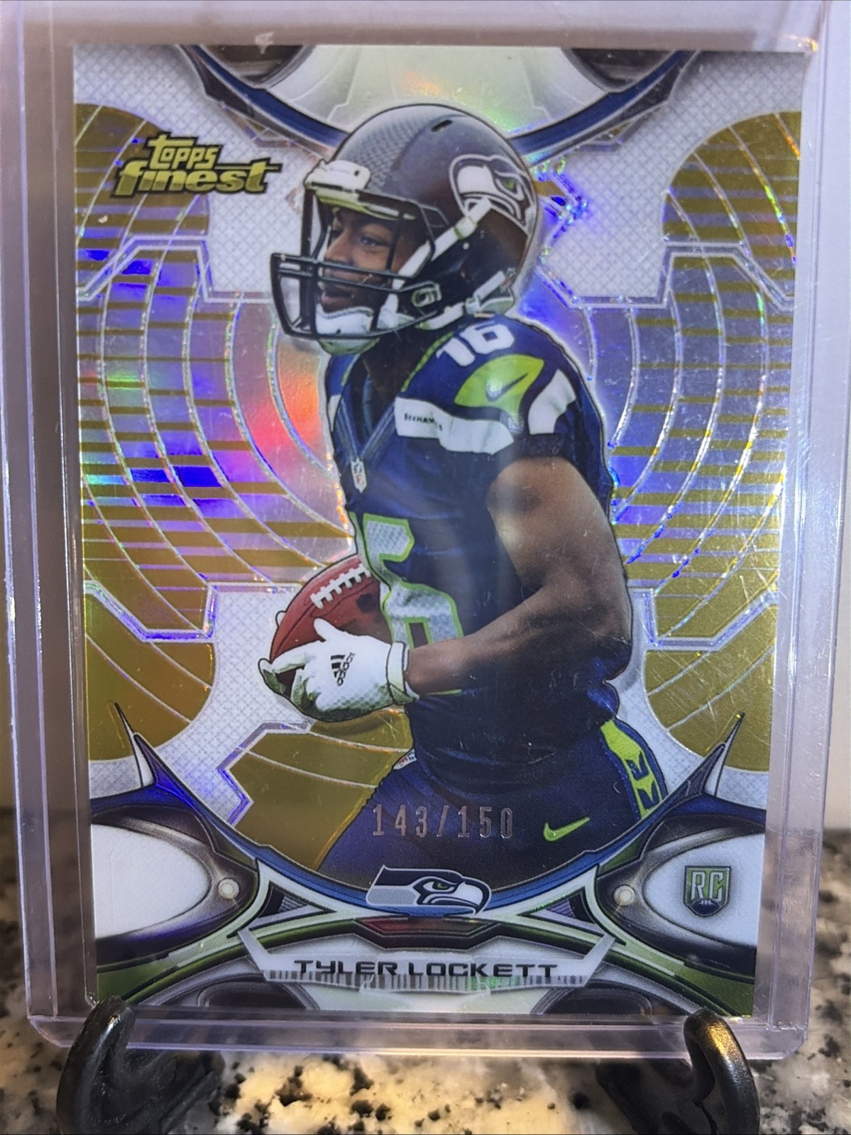 2015 Finest #7 Tyler Lockett Gold Refractor #/150 Rookie RC