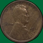 1914-S Lincoln Wheat Cent Very Good VG Coin, Issues #39615