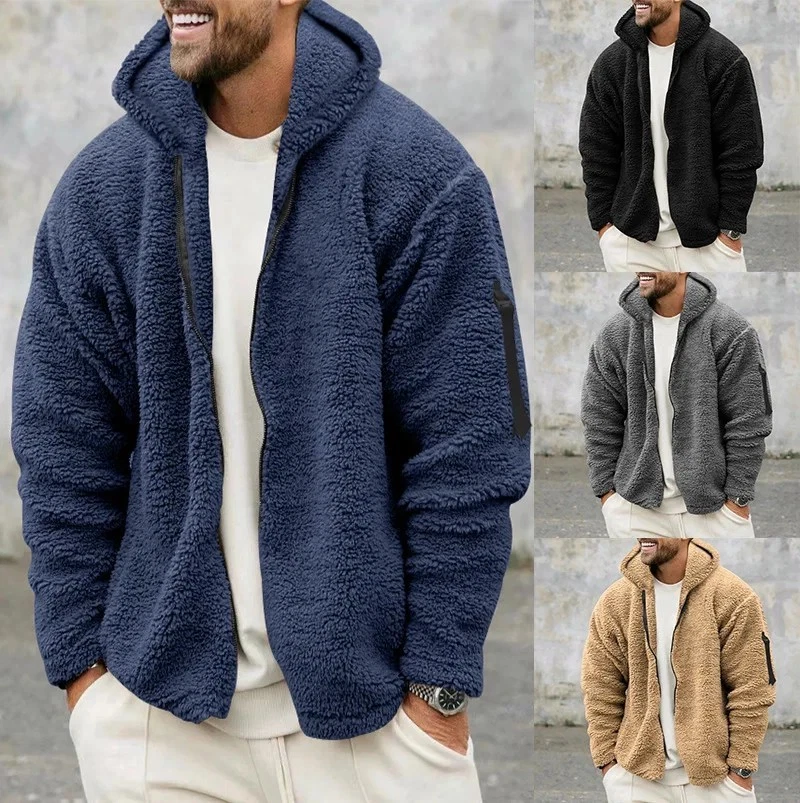 Mens Teddy Bear Fluffy Fur Fleece Cardigan Hoodie Winter Warm Coat
Opens in a new window or tab