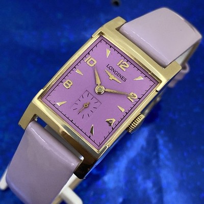 Exquisite Vintage 1950 Man s LONGINES Stunning Lavender Dial Serviced & WARRANTY