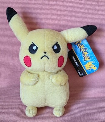 Frowning Angry Pouty Pikachu Plush Stuffed Toy - 8 in TOMY 2017 NWT