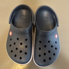 Crocs Crocband Unisex Clogs Navy Blue Red Band Men 4 Women 6