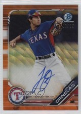 2019 Bowman Chrome HTA Orange Wave Refractor 17/25 Jonathan Ornelas Auto 13iq