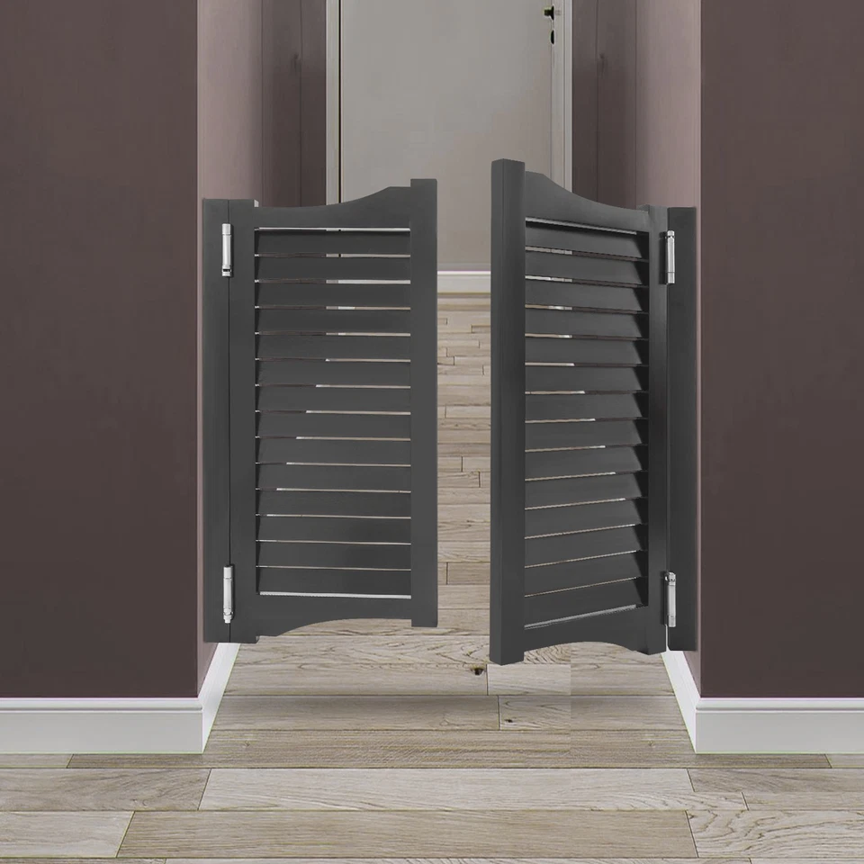 Solid Wood Partition Door Double Door for Shop Entrance 90x90cm 35.4x35.4in - Image 2 of 4