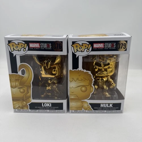 Funko Pop! Vinyl: Marvel Studios The First Ten Years Loki and Hulk Gold