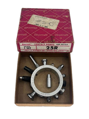 Starrett No. 25R Contact Point Set EDP 50153 w/ Box 15 Pc USA