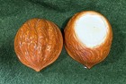 Vintage Ceramic Brown Walnut Lidded Cookie Jar/Candy Dish — photo 4