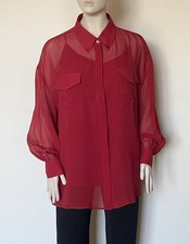 MARINA RINALDI, 100 SILK Blouse Shirt, Plus Size MR 25, 16W US, 46 DE, 54 IT