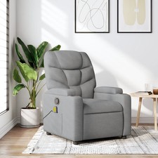 Massage Recliner Chair Light Gray