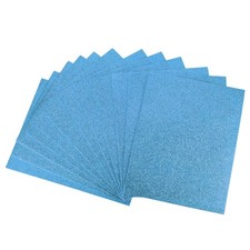 12 Pcs Blue Glitter EVA Foam Sheets 11 x 8 Inch 2mm Thick for Crafts DIY