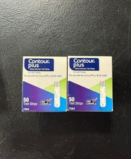 NEW 100 CONTOUR PLUS Blood Sugar Test Strips 2x50 Exp 11/26 Ship FAST FREE