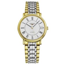 Orologio Longines Donna 'Presence' Quadrante Bianco SS & YG PVD Automatico L4.821.2.11.7