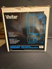 Vivitar 3000AF Slide Projector w/ Carousel Trays  Box Vintage Tested Working