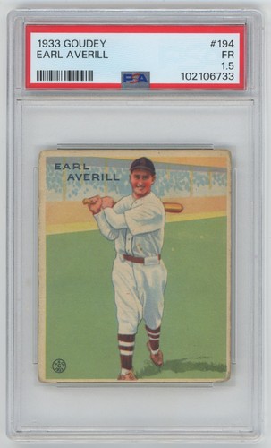 1933 Goudey 194 Averill PSA 1.5 708298