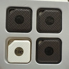 Tile Pro 2020 GPS Tracking Device Finder 4 Pack - 1 white/ 3 black 