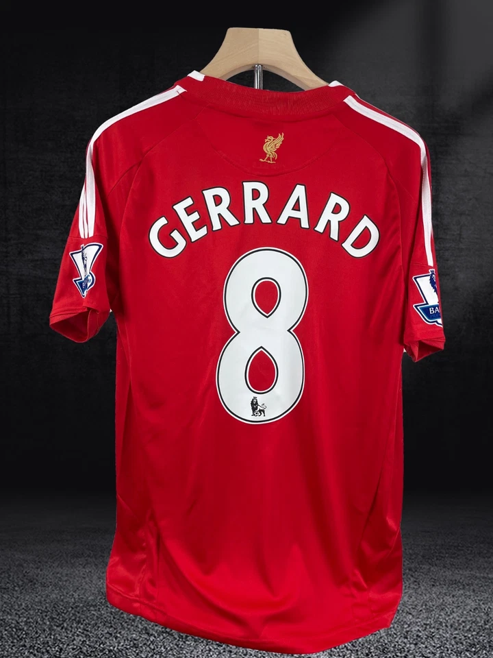 08-09 Liverpool Home Classic Short Sleeve Jersey - Steven Gerrard #8 - Image 2 of 4