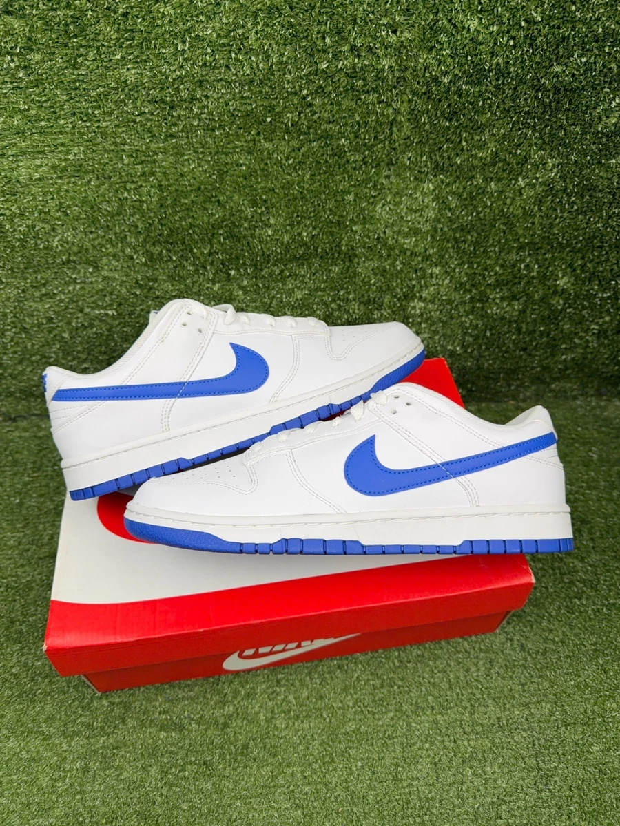 Size 10.5 - Nike Dunk Low White Hyper Royal DS NEW | eBay