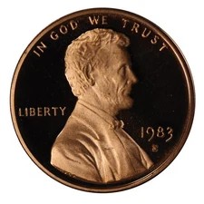 1983 -S Lincoln Memorial Cent Gem Proof Single Coin