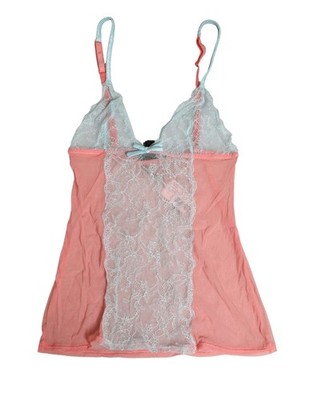 Roberto Cavalli Multicolor Sheer Lace Lingerie Chemise Top Women's Underwear